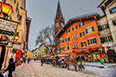 Stadtzentrum Kitzbühel winterlich